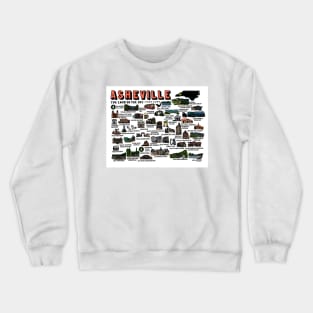 Asheville Map Art Crewneck Sweatshirt